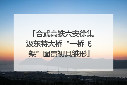 合武高铁六安徐集汲东特大桥“一桥飞架”图景初具雏形