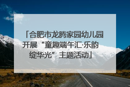 合肥市龙腾家园幼儿园开展“童趣端午汇·乐韵绽华光”主题活动
