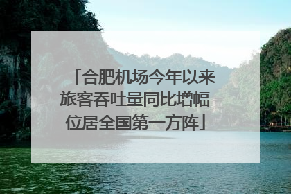 合肥机场今年以来旅客吞吐量同比增幅位居全国第一方阵
