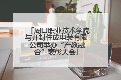 周口职业技术学院与开封住成电装有限 公司举办“产教融合”表彰大会