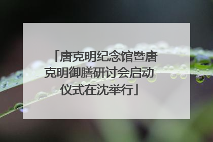 唐克明纪念馆暨唐克明御膳研讨会启动仪式在沈举行