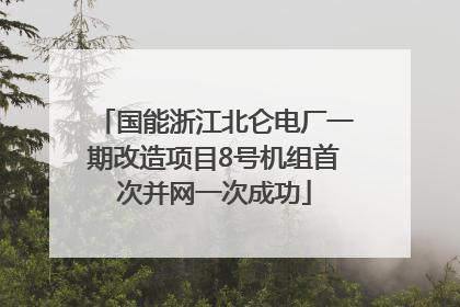 国能浙江北仑电厂一期改造项目8号机组首次并网一次成功