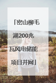 密山柳毛湖200兆瓦风电储能项目并网