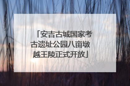 安吉古城国家考古遗址公园八亩墩越王陵正式开放