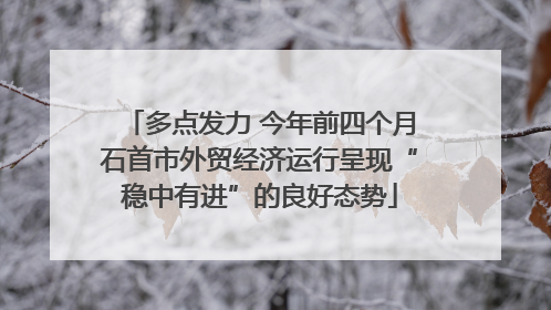 多点发力 今年前四个月石首市外贸经济运行呈现“稳中有进”的良好态势