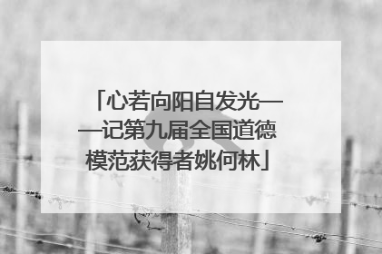 心若向阳自发光——记第九届全国道德模范获得者姚何林