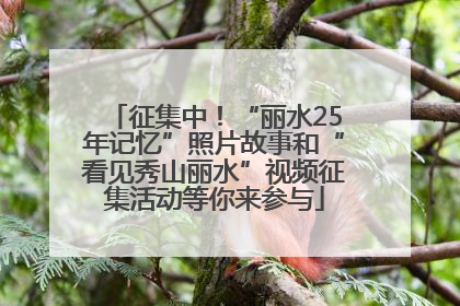 征集中！“丽水25年记忆”照片故事和“看见秀山丽水”视频征集活动等你来参与