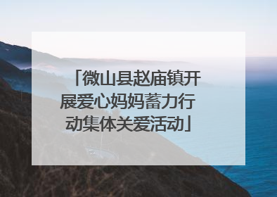微山县赵庙镇开展爱心妈妈蓄力行动集体关爱活动