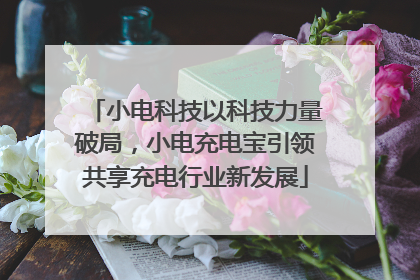 小电科技以科技力量破局，小电充电宝引领共享充电行业新发展