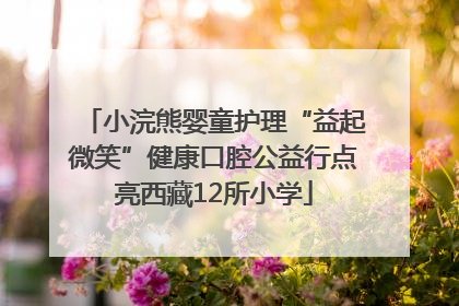 小浣熊婴童护理“益起微笑”健康口腔公益行点亮西藏12所小学
