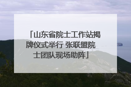 山东省院士工作站揭牌仪式举行 张联盟院士团队现场助阵