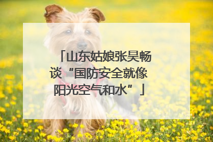 山东姑娘张昊畅谈“国防安全就像阳光空气和水”