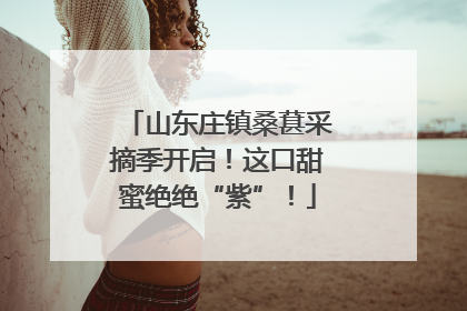 山东庄镇桑葚采摘季开启！这口甜蜜绝绝“紫”！