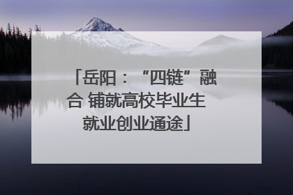 岳阳：“四链”融合 铺就高校毕业生就业创业通途