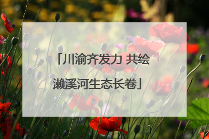 川渝齐发力 共绘濑溪河生态长卷