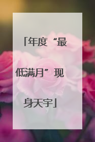 年度“最低满月”现身天宇