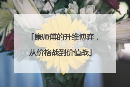 康师傅的升维博弈，从价格战到价值战