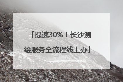 提速30%！长沙测绘服务全流程线上办