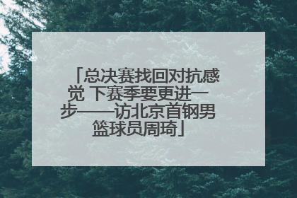 总决赛找回对抗感觉 下赛季要更进一步——访北京首钢男篮球员周琦