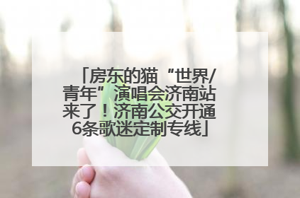 房东的猫“世界/青年”演唱会济南站来了！济南公交开通6条歌迷定制专线
