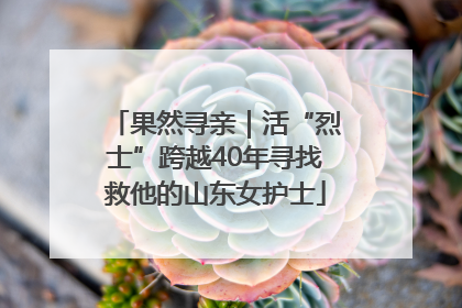 果然寻亲｜活“烈士”跨越40年寻找救他的山东女护士