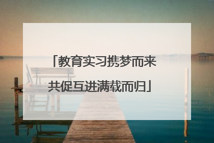 教育实习携梦而来 共促互进满载而归