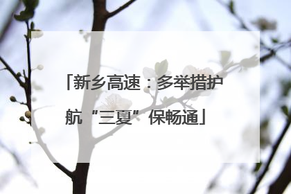 新乡高速：多举措护航“三夏”保畅通