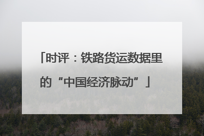 时评：铁路货运数据里的“中国经济脉动”