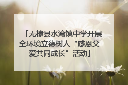 无棣县水湾镇中学开展全环境立德树人“感恩父爱共同成长”活动