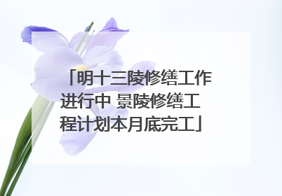 明十三陵修缮工作进行中 景陵修缮工程计划本月底完工