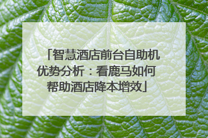 智慧酒店前台自助机优势分析：看鹿马如何帮助酒店降本增效