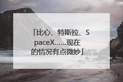 比心、特斯拉、SpaceX……现在的情况有点微妙