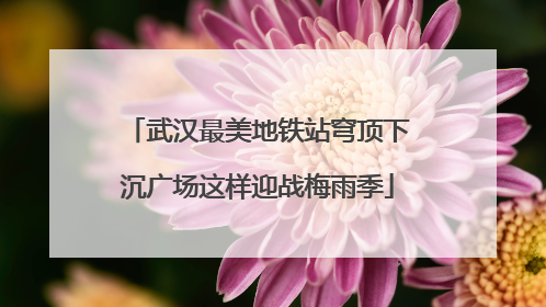 武汉最美地铁站穹顶下沉广场这样迎战梅雨季