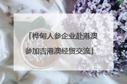 桦甸人参企业赴港澳参加吉港澳经贸交流