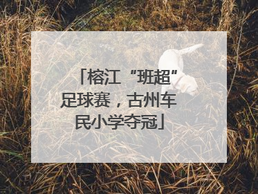 榕江“班超”足球赛，古州车民小学夺冠