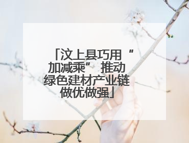 汶上县巧用“加减乘” 推动绿色建材产业链做优做强