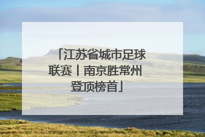 江苏省城市足球联赛丨南京胜常州 登顶榜首