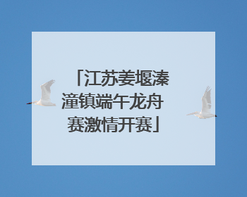 江苏姜堰溱潼镇端午龙舟赛激情开赛