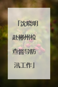 沈晓明赴郴州检查督导防汛工作