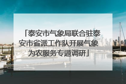 泰安市气象局联合驻泰安市省派工作队开展气象为农服务专题调研
