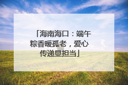 海南海口：端午粽香暖孤老，爱心传递显担当