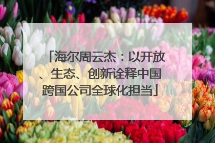 海尔周云杰：以开放、生态、创新诠释中国跨国公司全球化担当
