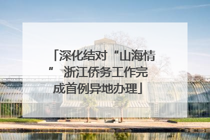 深化结对“山海情” 浙江侨务工作完成首例异地办理