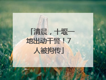 清晨，十堰一地出动干警！7人被拘传