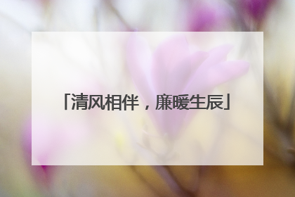 清风相伴，廉暖生辰