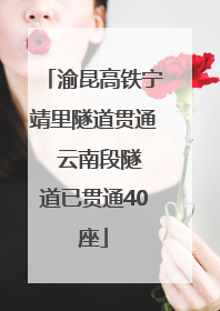 渝昆高铁宁靖里隧道贯通  云南段隧道已贯通40座