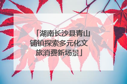 湖南长沙县青山铺镇探索多元化文旅消费新场景