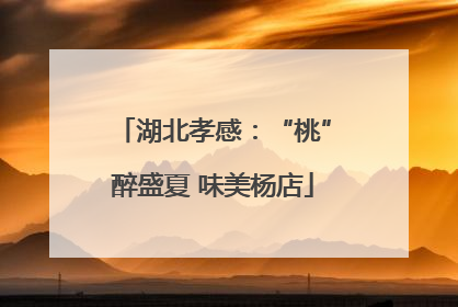 湖北孝感：“桃”醉盛夏 味美杨店