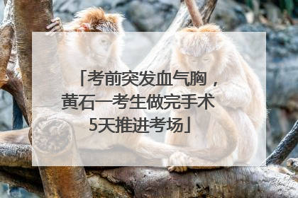考前突发血气胸，黄石一考生做完手术5天推进考场
