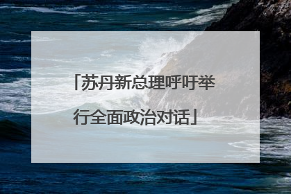 苏丹新总理呼吁举行全面政治对话